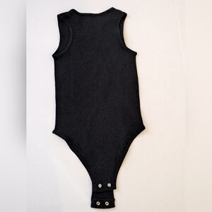 Aura Black Sleeveless Bodysuit One Piece